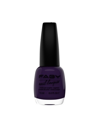 Purple nail polish from the Faby Elite collection.